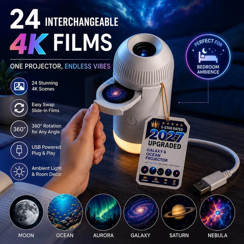 Portable led galaxy ocean - 4k,